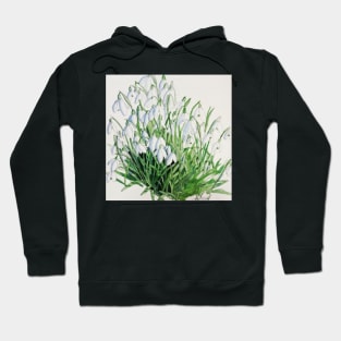 Snowdrops watercolour painting Hoodie